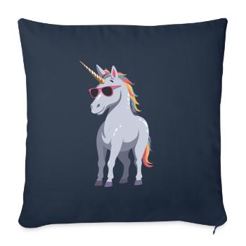 Dad Unicorn Funny Father's Day Design - Sofa pillowcase 17,3'' x 17,3'' (45 x 45 cm) - navy - Front
