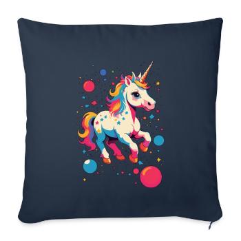Unicorn Lover Design Funny Unicorns - Sofa pillowcase 17,3'' x 17,3'' (45 x 45 cm) - navy - Front