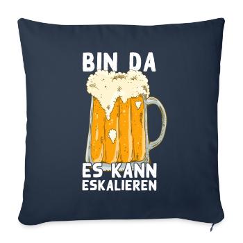 It can escalate Drinking humorous beer - Sofa pillowcase 17,3'' x 17,3'' (45 x 45 cm) - navy - Front