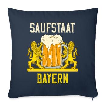 Drinking state of Bavaria for enthusiastic beer drinkers - Sofa pillowcase 17,3'' x 17,3'' (45 x 45 cm) - navy - Front