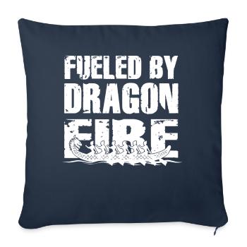 Fueled By Dragon Fire Dragon Boat - Sofa pillowcase 17,3'' x 17,3'' (45 x 45 cm) - navy - Front