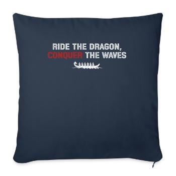 Ride The Dragon, Conquer The Waves - Sofa pillowcase 17,3'' x 17,3'' (45 x 45 cm) - navy - Front