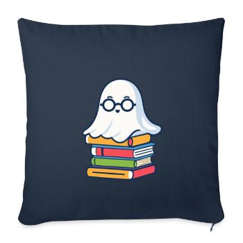 Book Lover Style Reading Halloween Ghost - Sofa pillowcase 17,3'' x 17,3'' (45 x 45 cm) - navy - Front