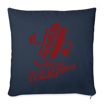 Gagnant viennois Retro Vintage Design 4 juillet - Housse de coussin décorative 45 x 45 cm - bleu marine - Devant