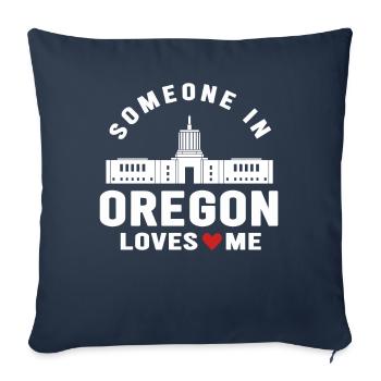 Someone In Oregon Loves Me - Sofa pillowcase 17,3'' x 17,3'' (45 x 45 cm) - navy - Front