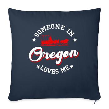 Someone In Oregon Loves Me - Sofa pillowcase 17,3'' x 17,3'' (45 x 45 cm) - navy - Front