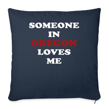 Someone In Oregon Loves Me - Sofa pillowcase 17,3'' x 17,3'' (45 x 45 cm) - navy - Front