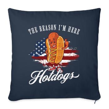 Jollier - Housse de coussin décorative 45 x 45 cm - bleu marine - Devant
