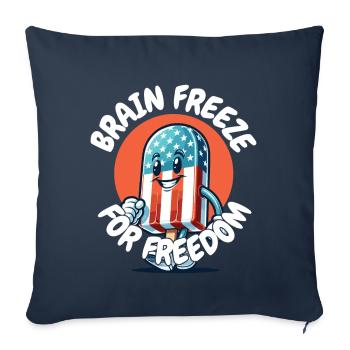 Brain Freeze Retro Vintage Design July Ice On - Sofa pillowcase 17,3'' x 17,3'' (45 x 45 cm) - navy - Front