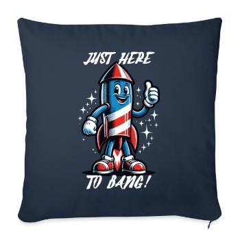 Hier Zu Knallen Amerikanische Flagge - Sofakissenbezug 45 x 45 cm - Navy - Vorne