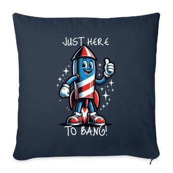Ici pour sonner le 4 juillet Memorial Day Indépendance - Housse de coussin décorative 45 x 45 cm - bleu marine - Devant