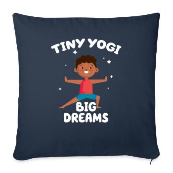 Tiny Yogi Big Dreams Méditation - Housse de coussin décorative 45 x 45 cm - bleu marine - Devant