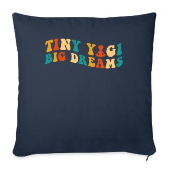 Tiny Yogi Big Dreams Méditation - Housse de coussin décorative 45 x 45 cm - bleu marine - Devant