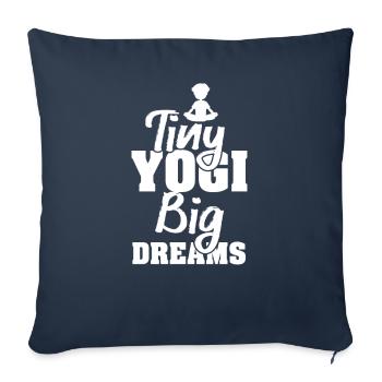 Tiny Yogi Big Dreams Méditation - Housse de coussin décorative 45 x 45 cm - bleu marine - Devant