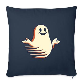 Funny Vintage Ghost Knows Nothing Halloween - Sofa pillowcase 17,3'' x 17,3'' (45 x 45 cm) - navy - Front