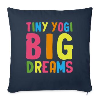 Tiny Yogi Big Dreams Méditation - Housse de coussin décorative 45 x 45 cm - bleu marine - Devant