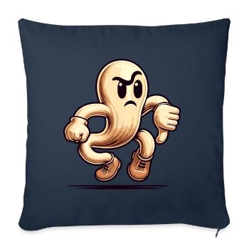 Cool fantôme drôle Halloween fête pouces vers le bas - Housse de coussin décorative 45 x 45 cm - bleu marine - Devant