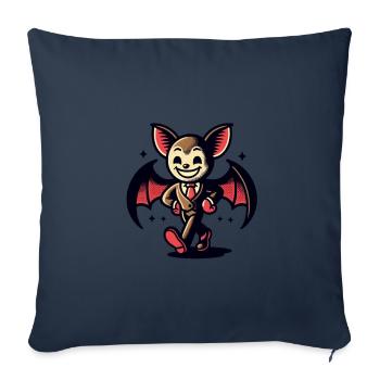 Funny Halloween Party Vampire Fangs Vampire Style - Sofa pillowcase 17,3'' x 17,3'' (45 x 45 cm) - navy - Front