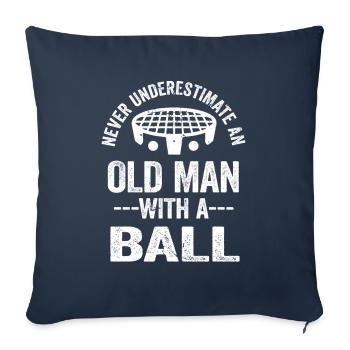 Ancien lecteur Roundnet - Housse de coussin décorative 45 x 45 cm - bleu marine - Devant