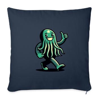 Funny Happy Cthulhu Funny Cthulhu - Sofa pillowcase 17,3'' x 17,3'' (45 x 45 cm) - navy - Front