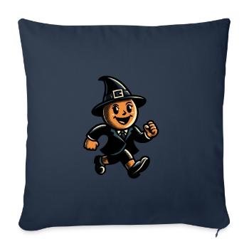 Sorcières de dessin animé rétro Vintage Witches Design - Housse de coussin décorative 45 x 45 cm - bleu marine - Devant