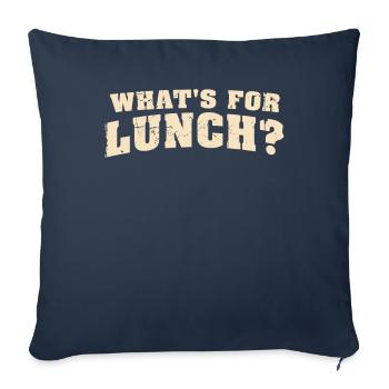 What's For Lunch? - Sofa pillowcase 17,3'' x 17,3'' (45 x 45 cm) - navy - Front