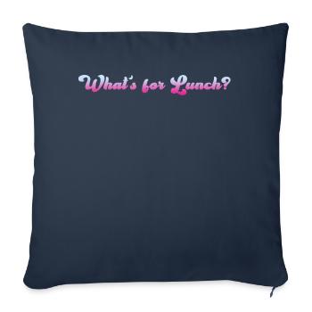 What's For Lunch? - Sofa pillowcase 17,3'' x 17,3'' (45 x 45 cm) - navy - Front