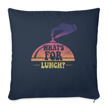What's For Lunch? - Sofa pillowcase 17,3'' x 17,3'' (45 x 45 cm) - navy - Front