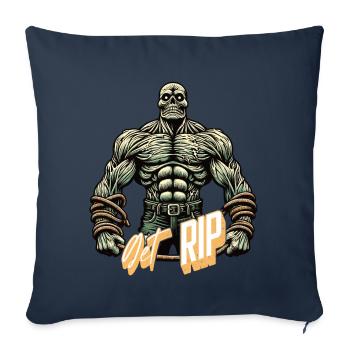 Funny Pun Saying Muscular Zombie - Sofa pillowcase 17,3'' x 17,3'' (45 x 45 cm) - navy - Front