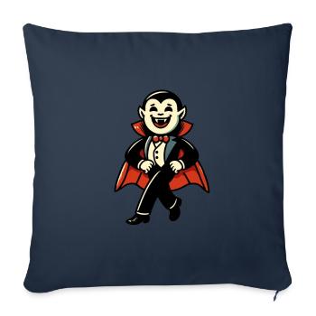 Rétro Vintage Style Halloween Costume Décoration Vampire - Housse de coussin décorative 45 x 45 cm - bleu marine - Devant