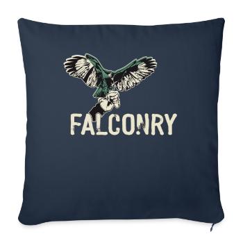 Falconry Bird Falcon Hunting Falconer - Sofa pillowcase 17,3'' x 17,3'' (45 x 45 cm) - navy - Front