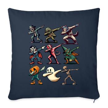 Dabbing Halloween Creatures Drôle Dabbing - Housse de coussin décorative 45 x 45 cm - bleu marine - Devant