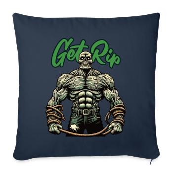 Funny Pun Saying Muscular Zombie - Sofa pillowcase 17,3'' x 17,3'' (45 x 45 cm) - navy - Front