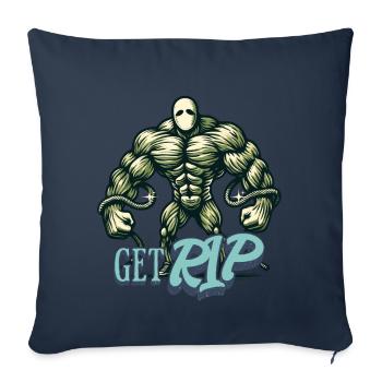 Funny Pun Saying Muscular Zombie - Sofa pillowcase 17,3'' x 17,3'' (45 x 45 cm) - navy - Front