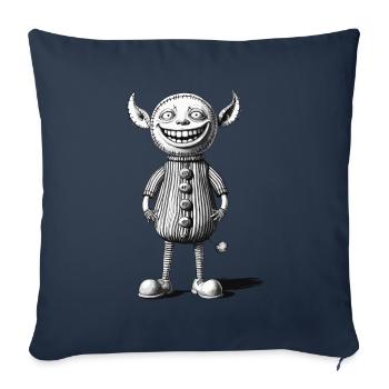 Creepy Monster Design Halloween Gnome Outfit - Sofa pillowcase 17,3'' x 17,3'' (45 x 45 cm) - navy - Front