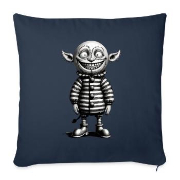 Halloween Gnome Outfit Creepy Monster Design - Sofa pillowcase 17,3'' x 17,3'' (45 x 45 cm) - navy - Front