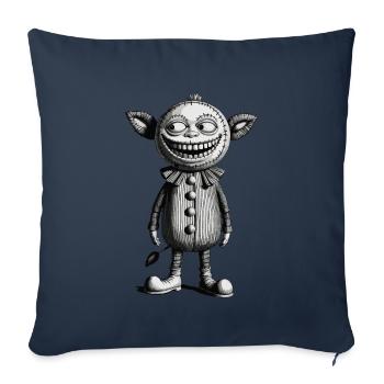 Creepy Monster Design Halloween Gnome Outfit - Sofa pillowcase 17,3'' x 17,3'' (45 x 45 cm) - navy - Front