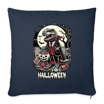 Lustiger T-Rex Vampir Liebt Suessigkeiten - Sofakissenbezug 45 x 45 cm - Navy - Vorne