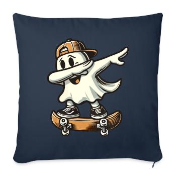 Skateboaring Dabbing Ghost Skateboard Dab - Sofa pillowcase 17,3'' x 17,3'' (45 x 45 cm) - navy - Front