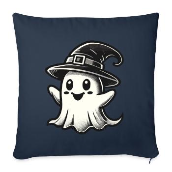 Funny Witch Ghost Spooky Party - Sofa pillowcase 17,3'' x 17,3'' (45 x 45 cm) - navy - Front