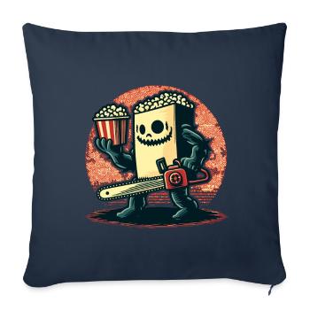 Scary Psycho Popcorn for scary movies - Sofa pillowcase 17,3'' x 17,3'' (45 x 45 cm) - navy - Front