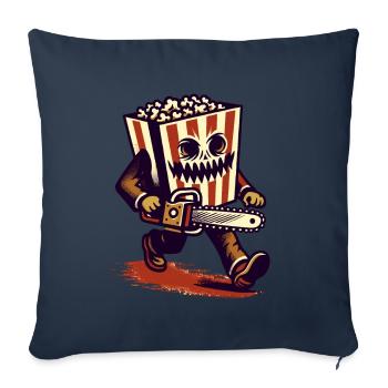 Scary Psycho Popcorn for scary movies - Sofa pillowcase 17,3'' x 17,3'' (45 x 45 cm) - navy - Front