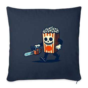 Scary Psycho Popcorn for scary movies - Sofa pillowcase 17,3'' x 17,3'' (45 x 45 cm) - navy - Front