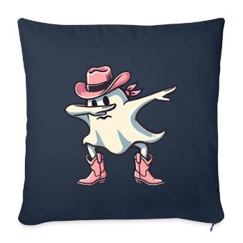 Cowboy Dabbing Ghost Ghoul Dab Halloween - Sofa pillowcase 17,3'' x 17,3'' (45 x 45 cm) - navy - Front