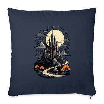 Spooky Haunted Castle Magical Haunted Castle - Sofa pillowcase 17,3'' x 17,3'' (45 x 45 cm) - navy - Front