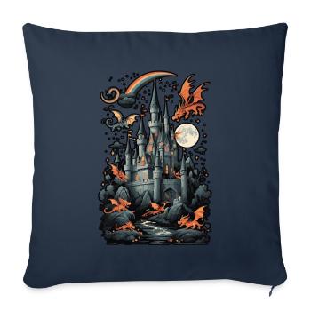 Spooky Haunted Castle Magical Haunted Castle - Sofa pillowcase 17,3'' x 17,3'' (45 x 45 cm) - navy - Front