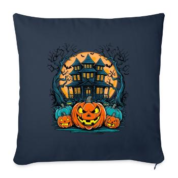 diySpooky Haunted House Funny Halloween - Sofa pillowcase 17,3'' x 17,3'' (45 x 45 cm) - navy - Front