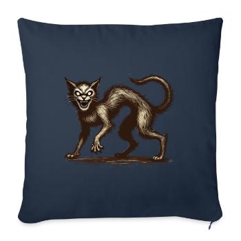 Magical Witch Cat Horrific Horror Cat - Sofa pillowcase 17,3'' x 17,3'' (45 x 45 cm) - navy - Front