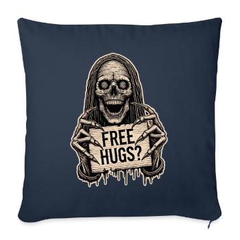 Câlins gratuits Sinister Psycho - Housse de coussin décorative 45 x 45 cm - bleu marine - Devant