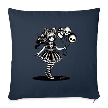 Kawaii Goth Girl Dark Gothic Design - Sofa pillowcase 17,3'' x 17,3'' (45 x 45 cm) - navy - Front
